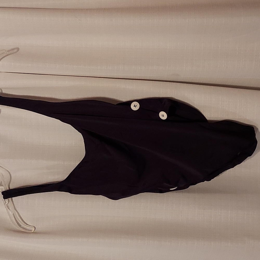 Women's black one piece bathing suit